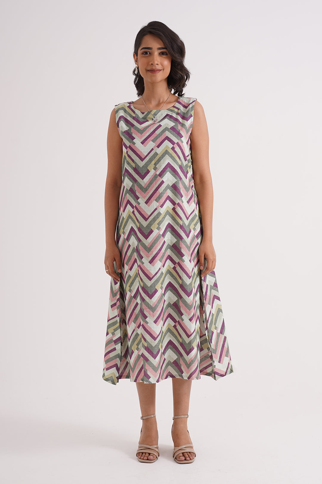 Chevron Chic Cotton Dress