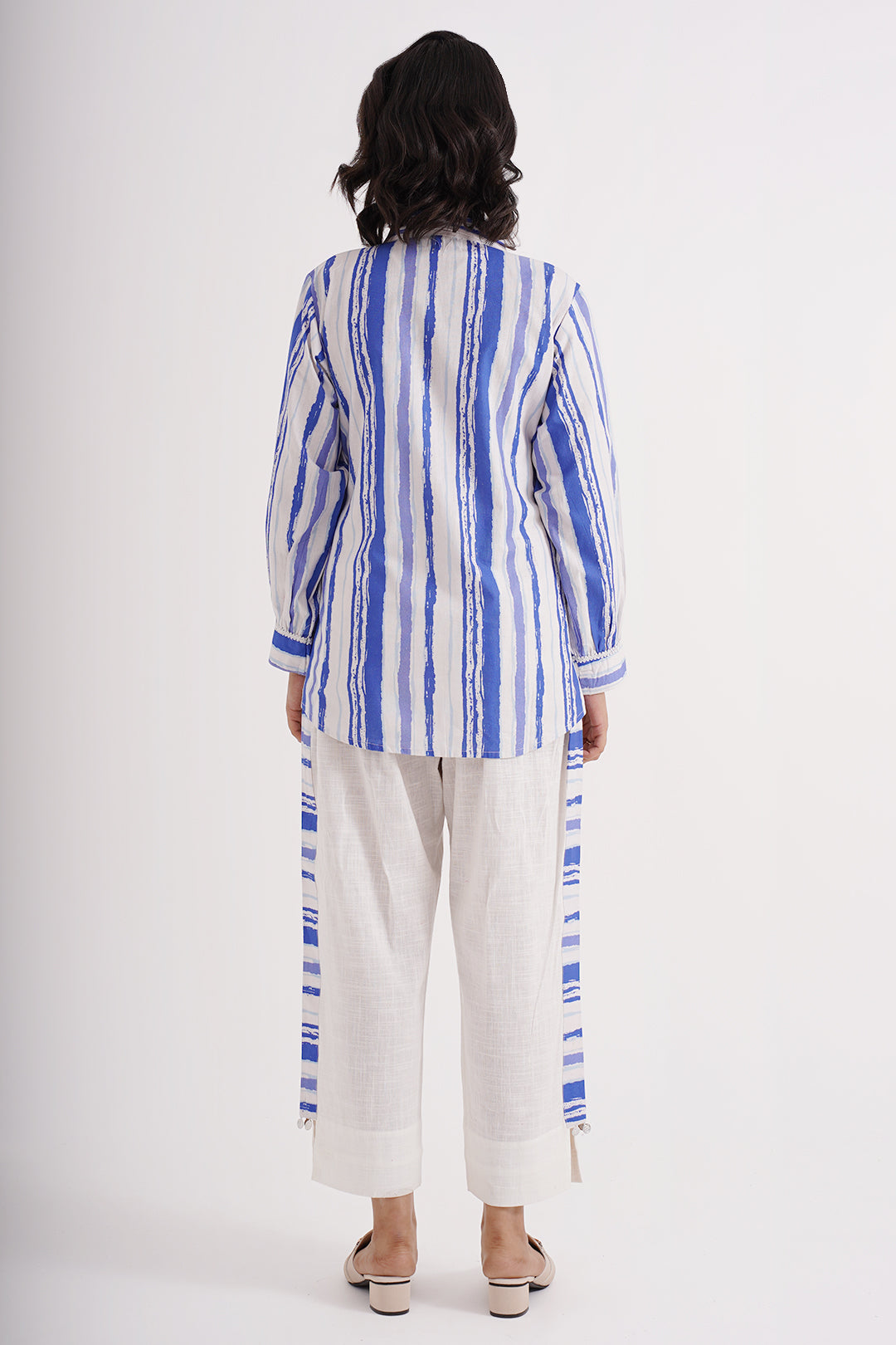 Breezy Blue Cotton Digital Printed Co-ord Set