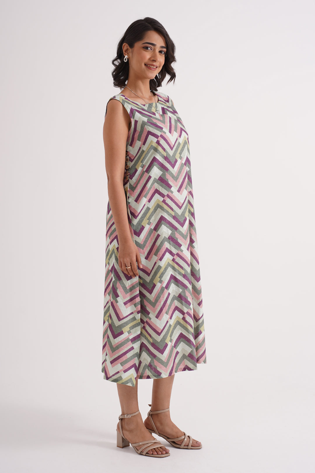 Chevron Chic Cotton Dress