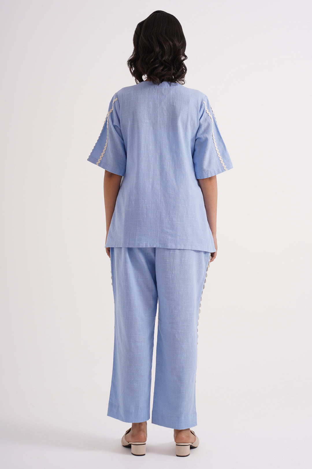 Powder Blue Cotton Co-ord Set