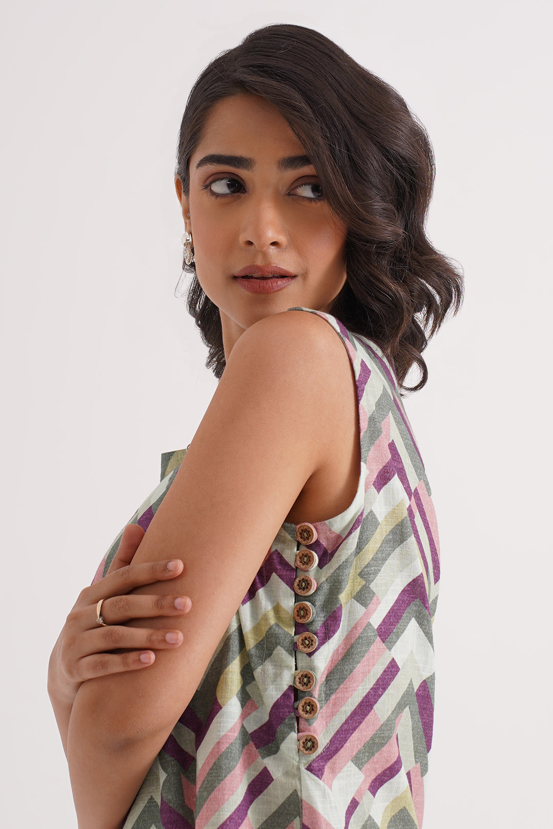 Chevron Chic Cotton Dress