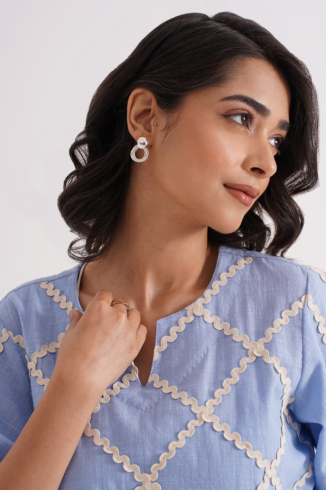 Powder Blue Cotton Co-ord Set
