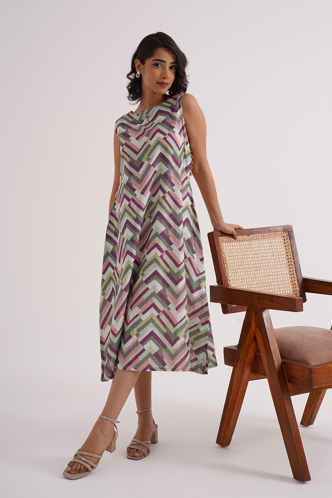 Chevron Chic Cotton Dress