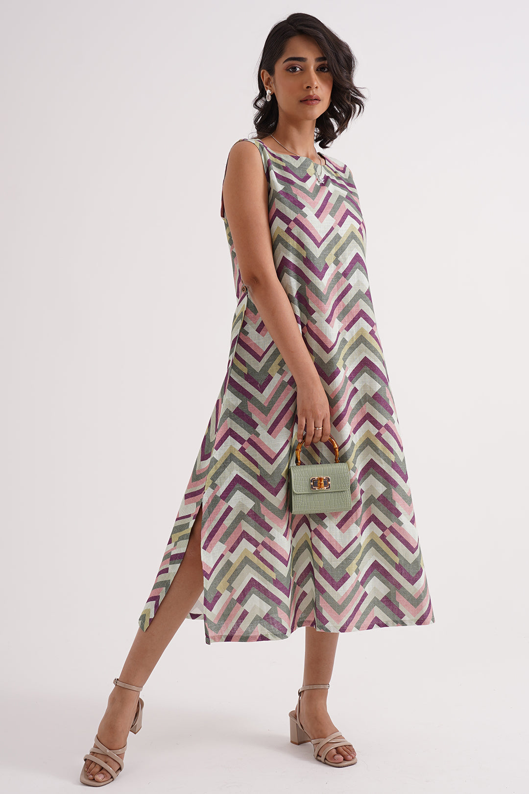 Chevron Chic Cotton Dress