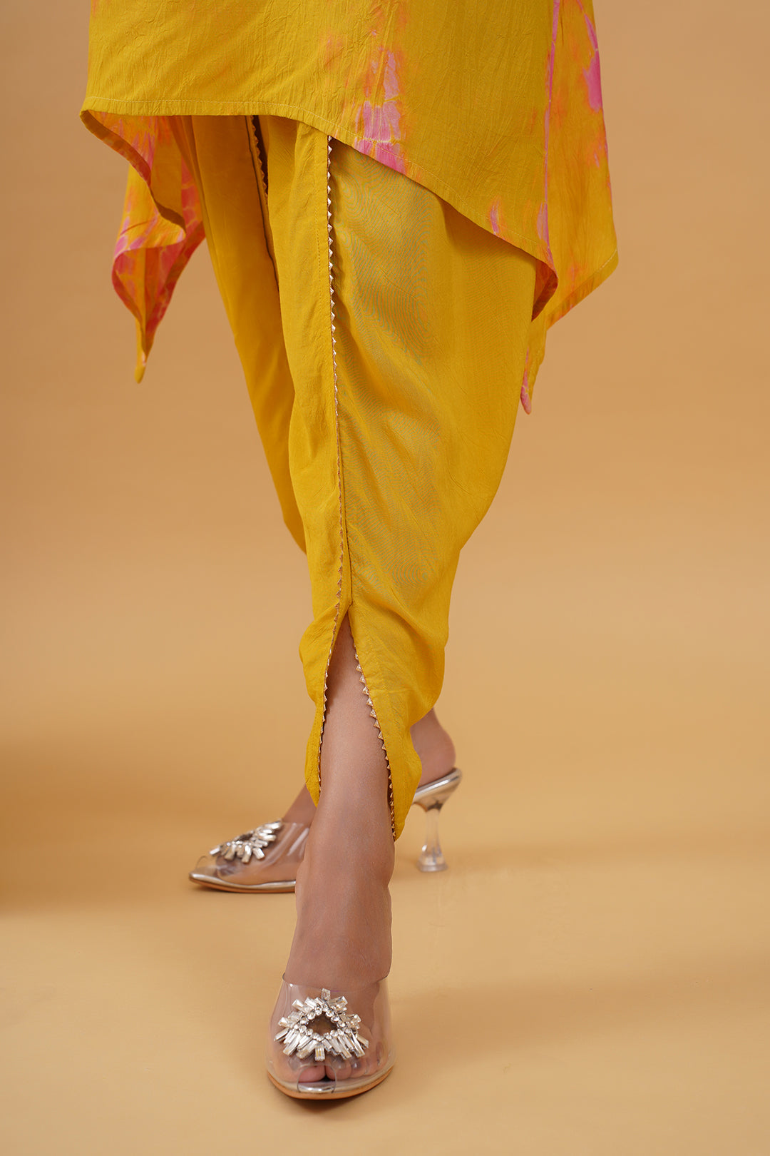 Mustard Yellow Boho Muslin Tie Dye Co-ord Set