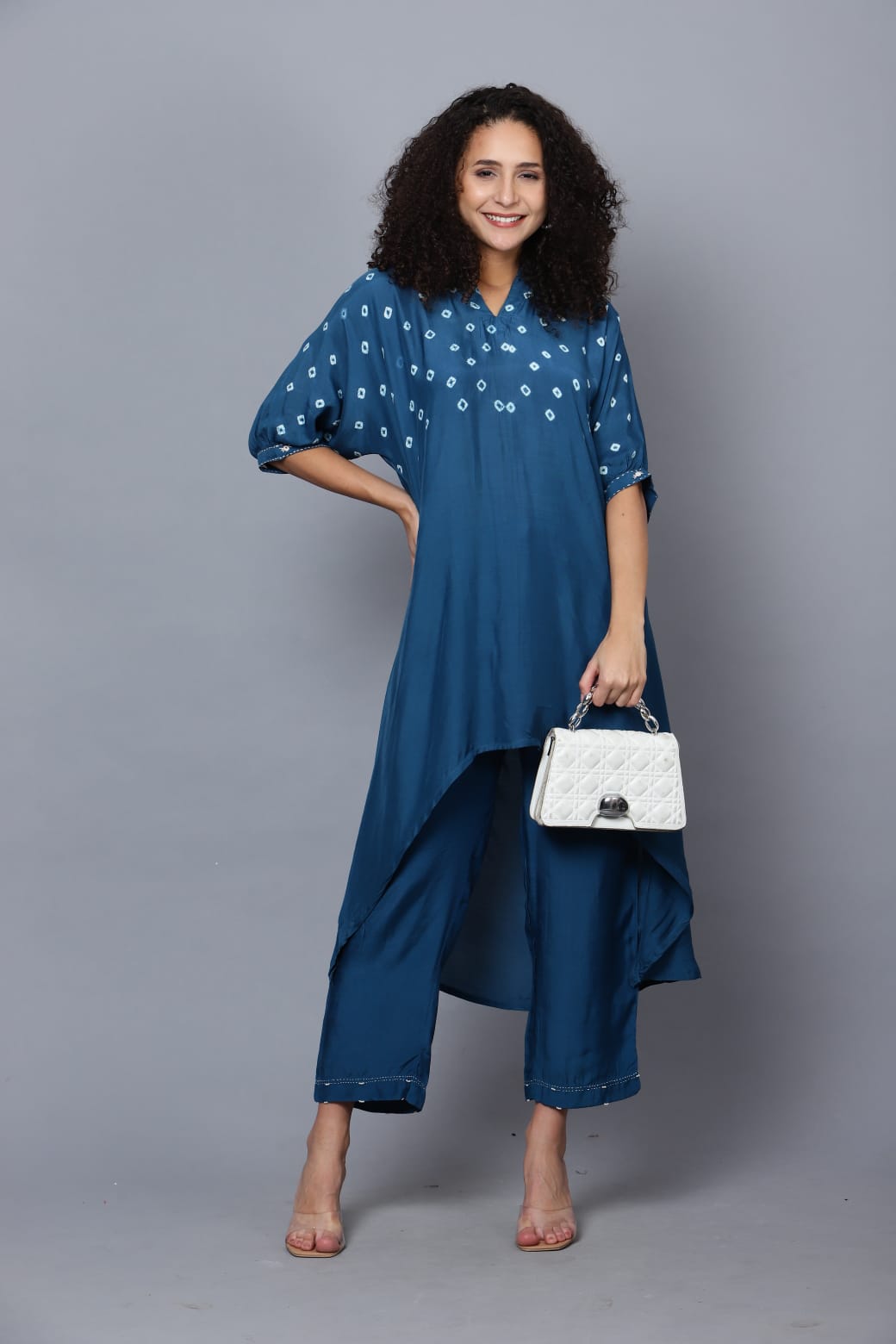 Indigo Blue Boho Muslin Tie-Dye Coord Set