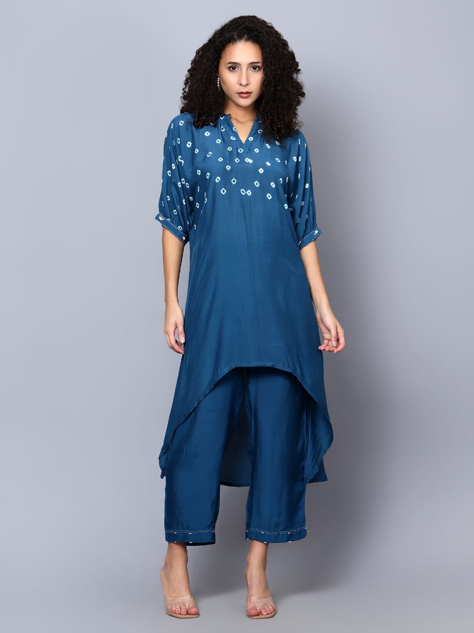 Indigo Blue Boho Muslin Tie-Dye Coord Set