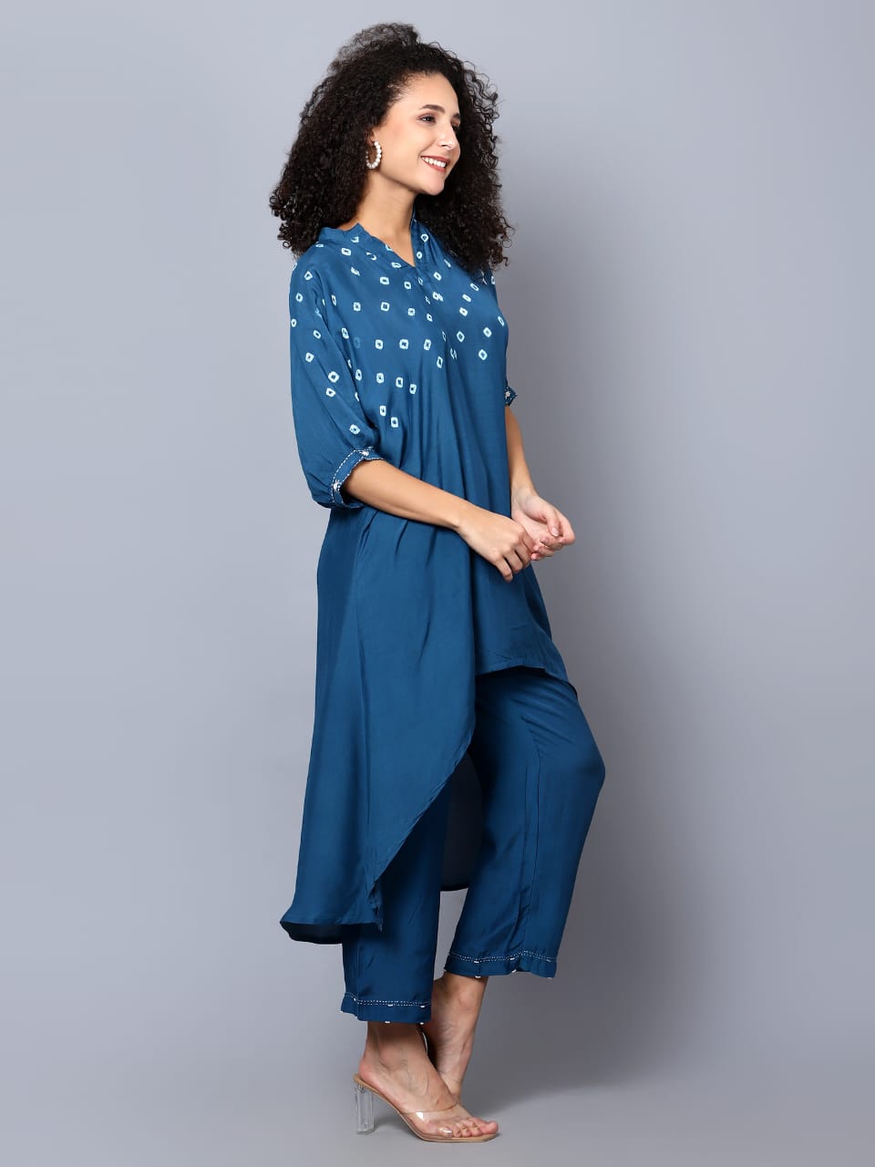 Indigo Blue Boho Muslin Tie-Dye Coord Set