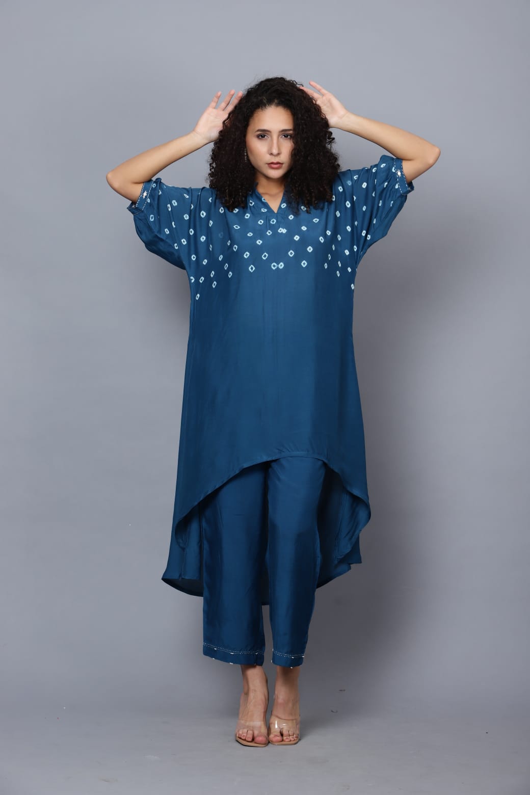 Indigo Blue Boho Muslin Tie-Dye Coord Set