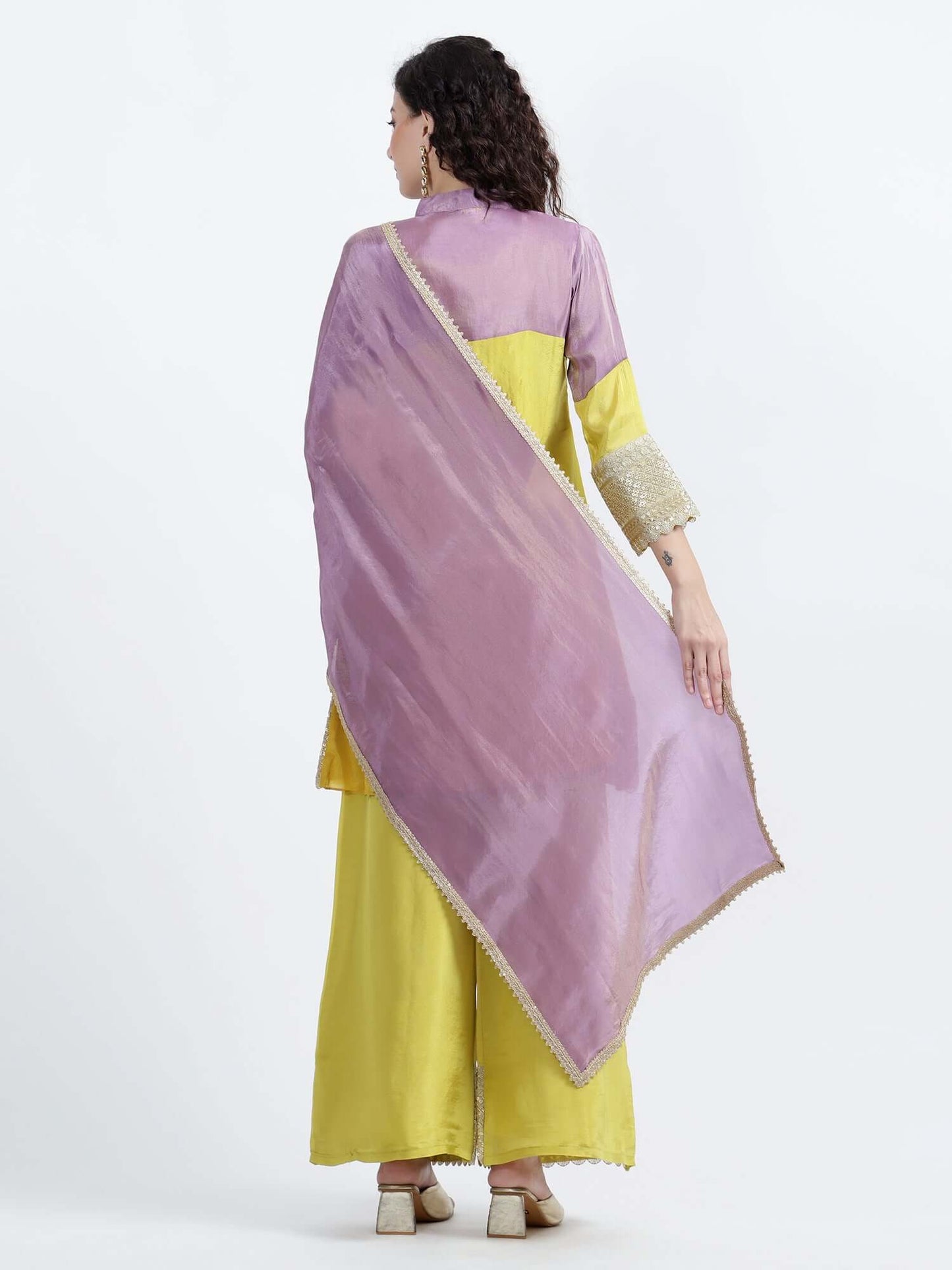 Ombre Crepe Tissue Suit