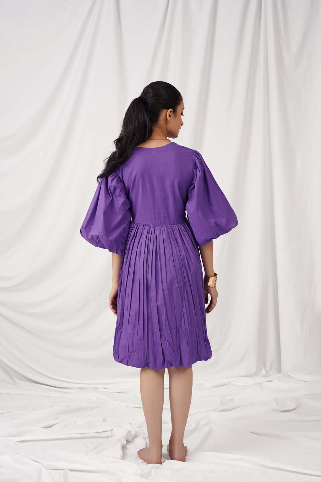 Royal Purple Cotton Chic Dress