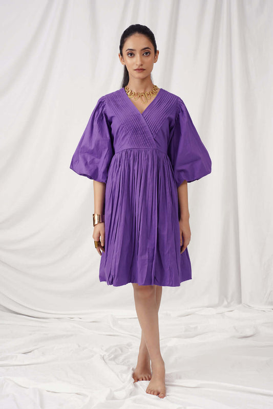 Royal Purple Cotton Chic Dress