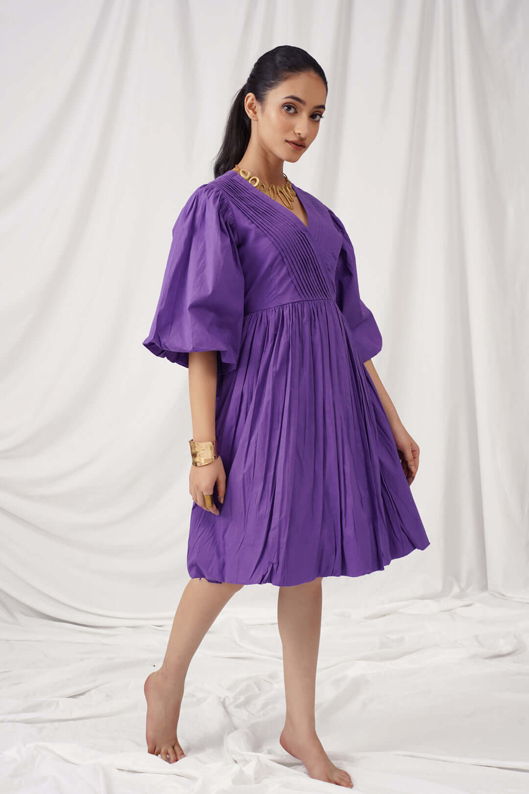 Royal Purple Cotton Chic Dress