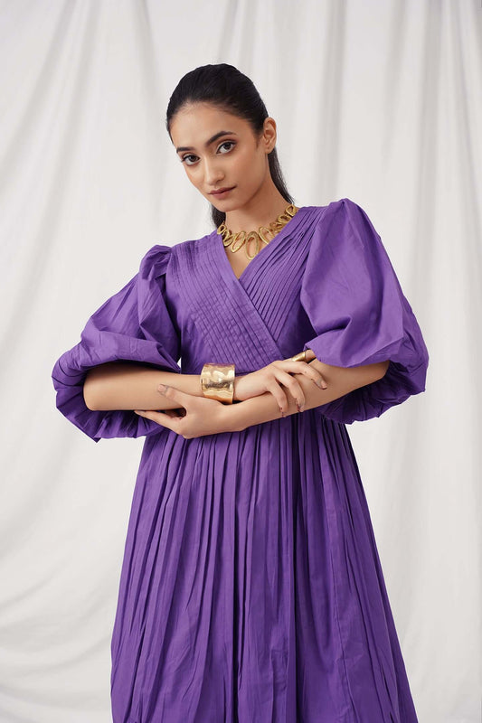 Royal Purple Cotton Chic Dress