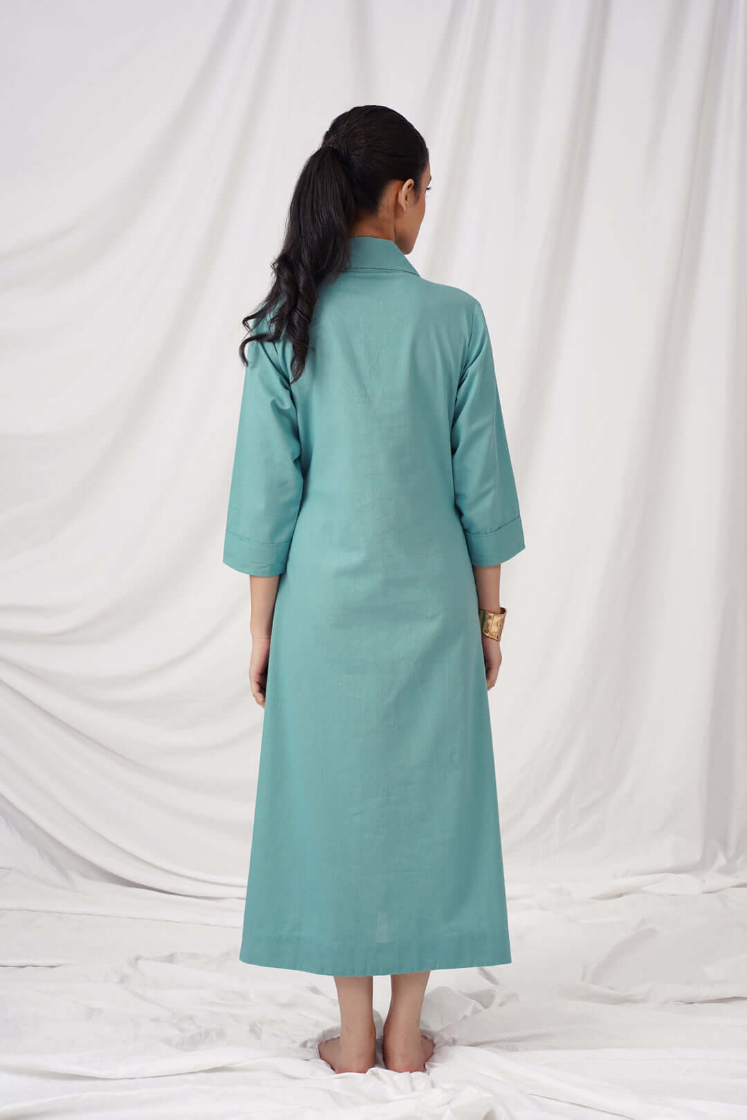 Ocean Green Cotton Dress