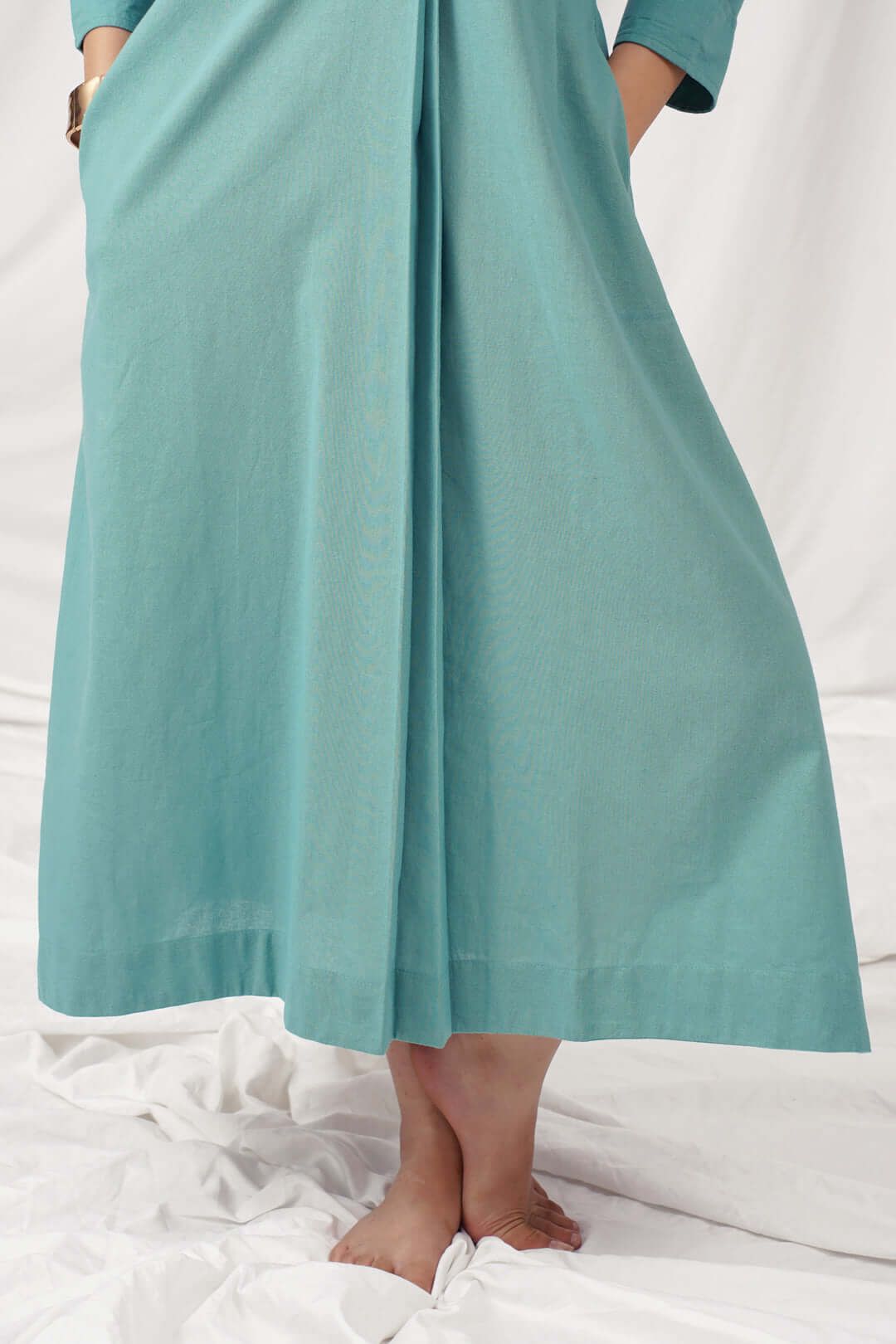 Ocean Green Cotton Dress