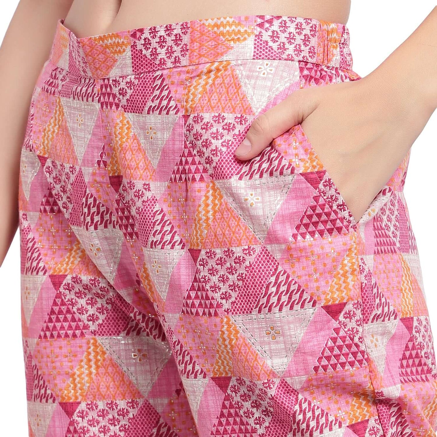 Pink Cotton Printed Co-ord Set