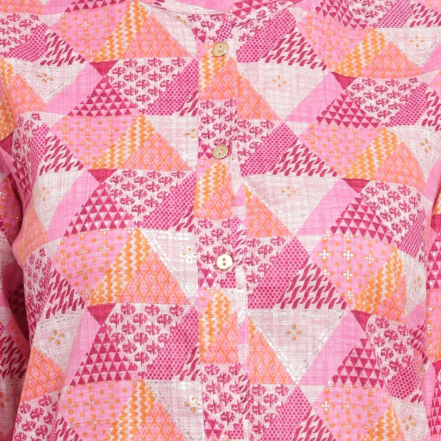 Pink Cotton Printed Co-ord Set