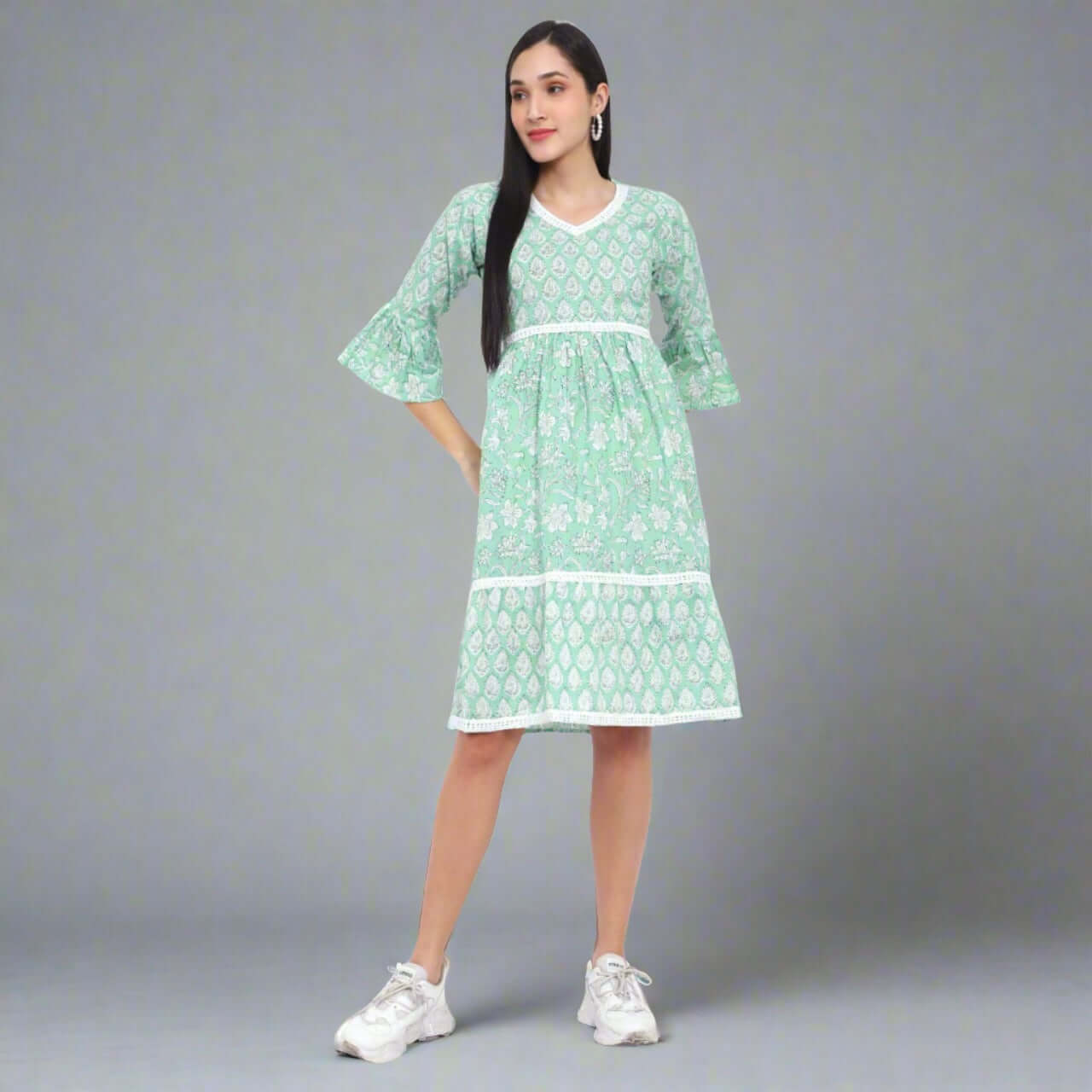 Mint Green Cotton Dress