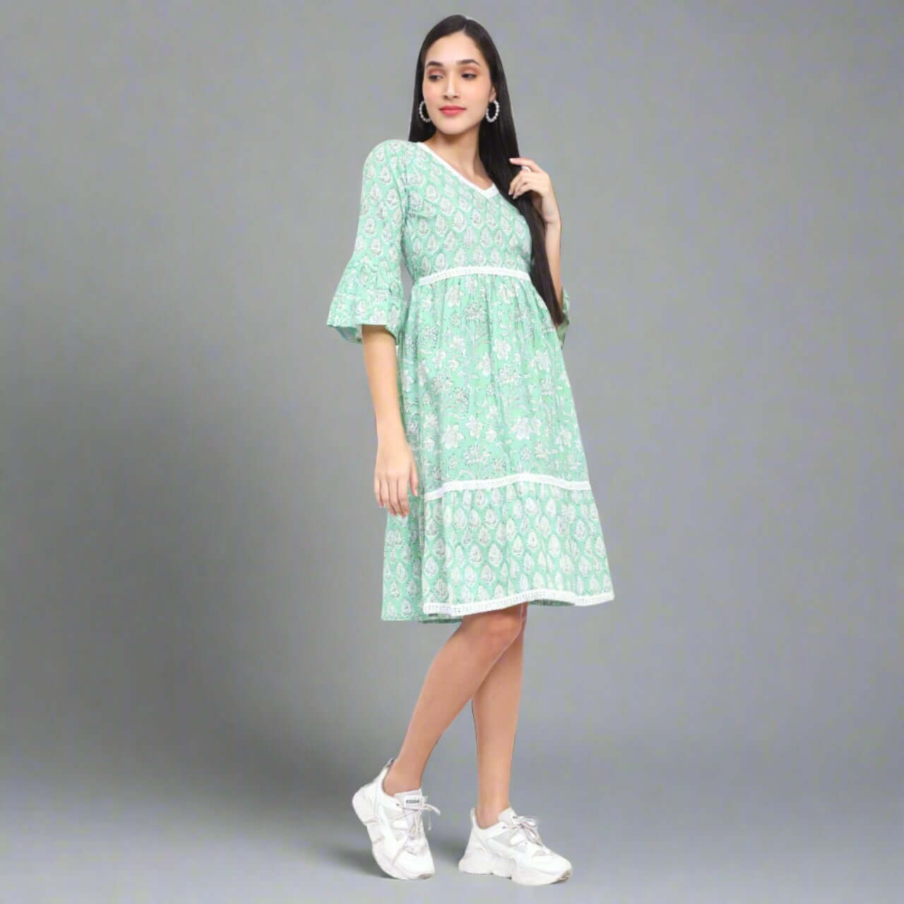 Mint Green Cotton Dress