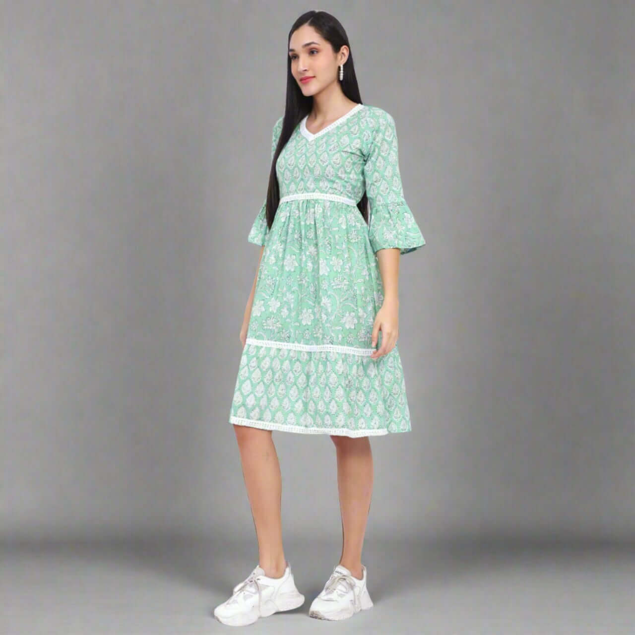 Mint Green Cotton Dress