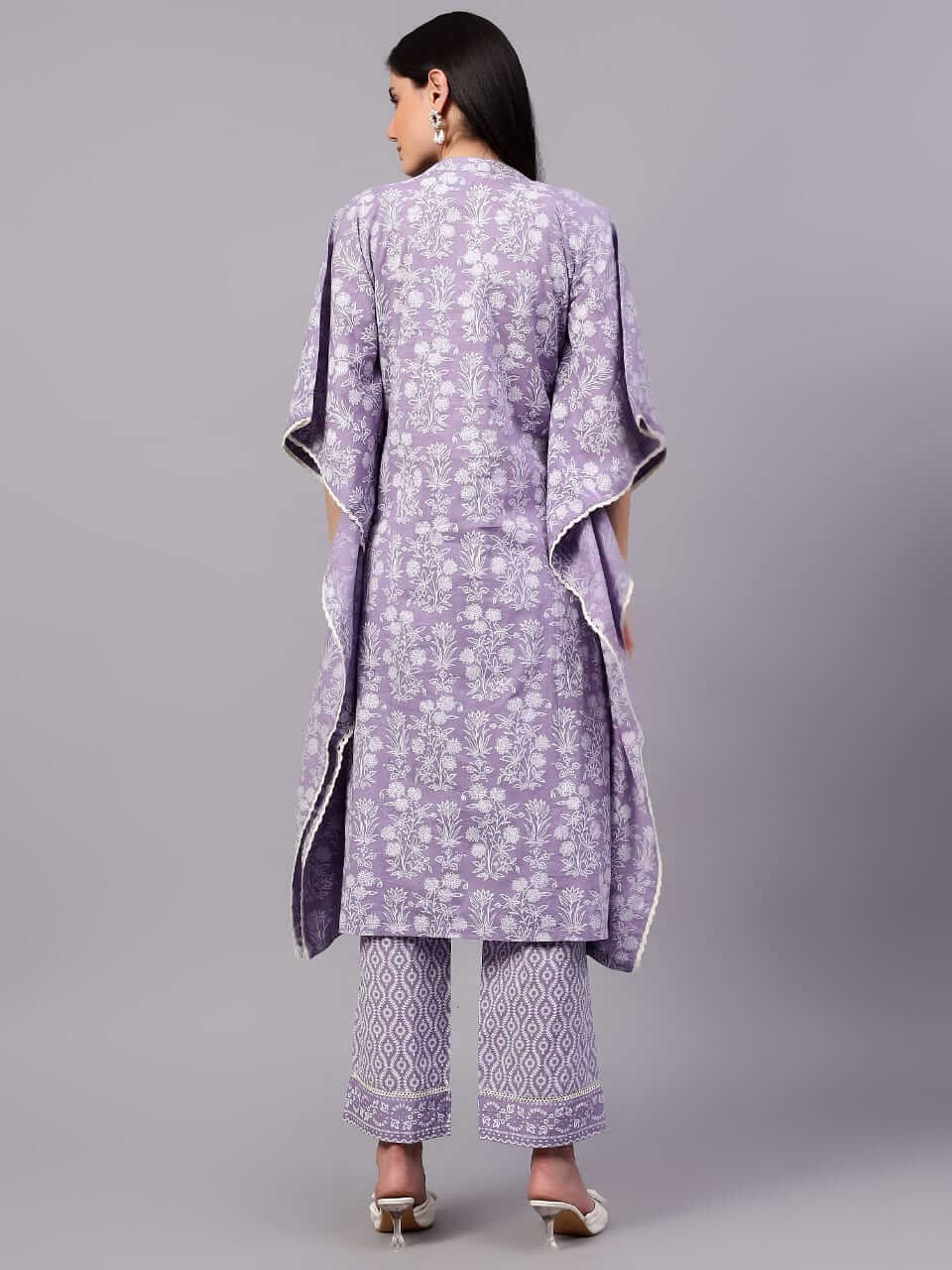 Lavender Cotton Kaftan Set