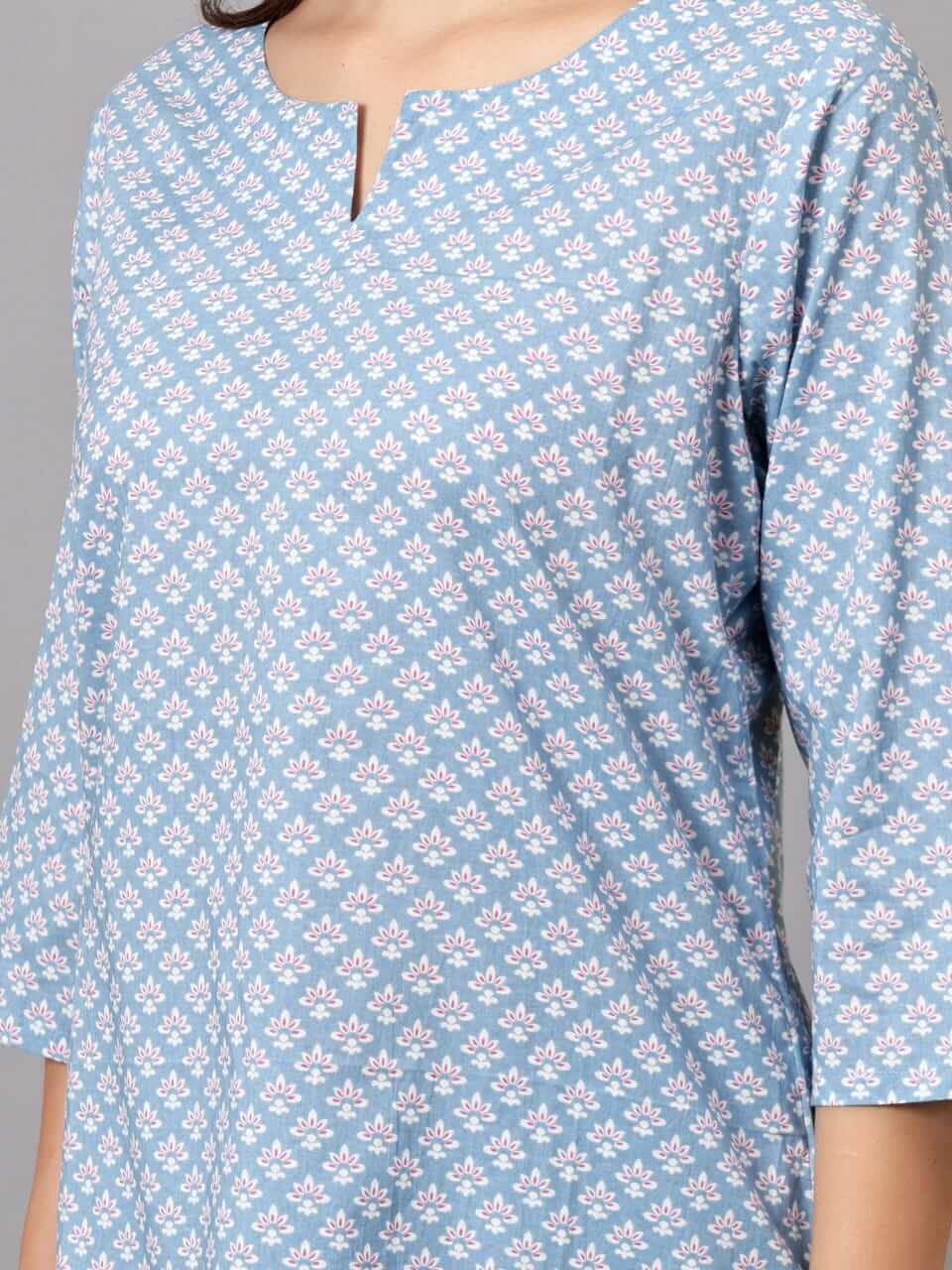 Carolina Blue Cotton Loungewear Set