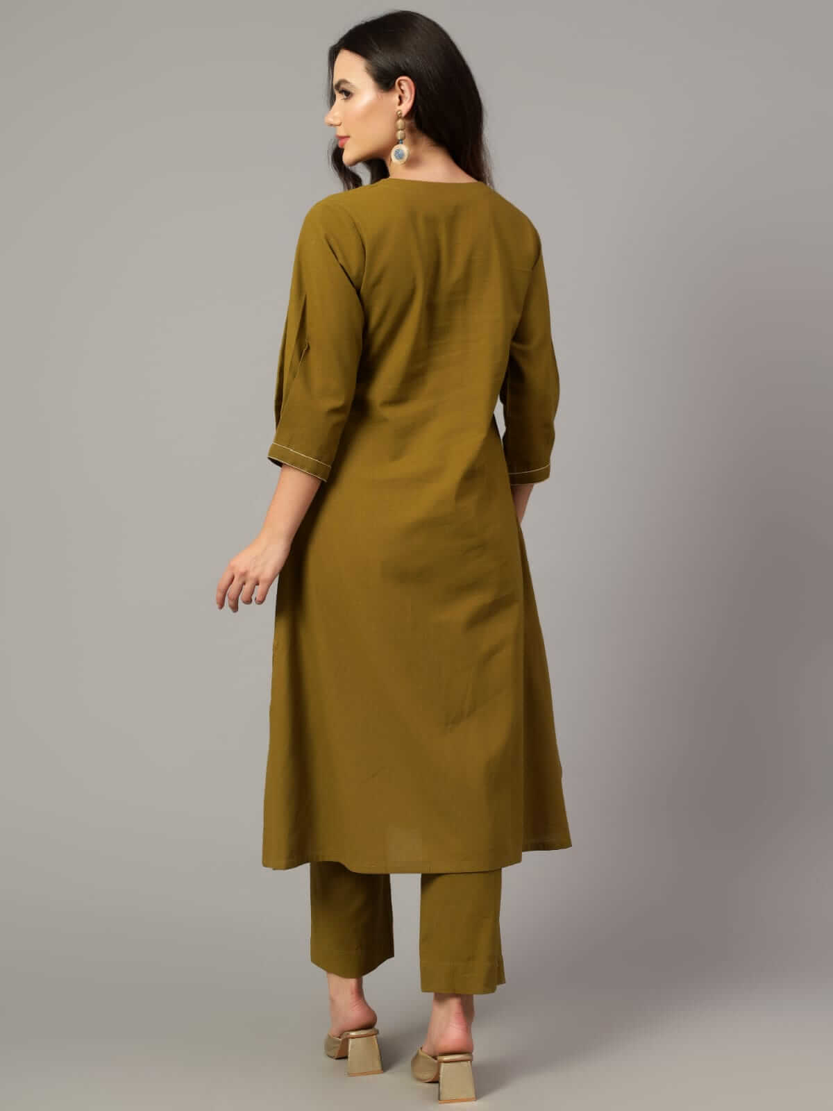 Olive Green Elegant Co-ord Set