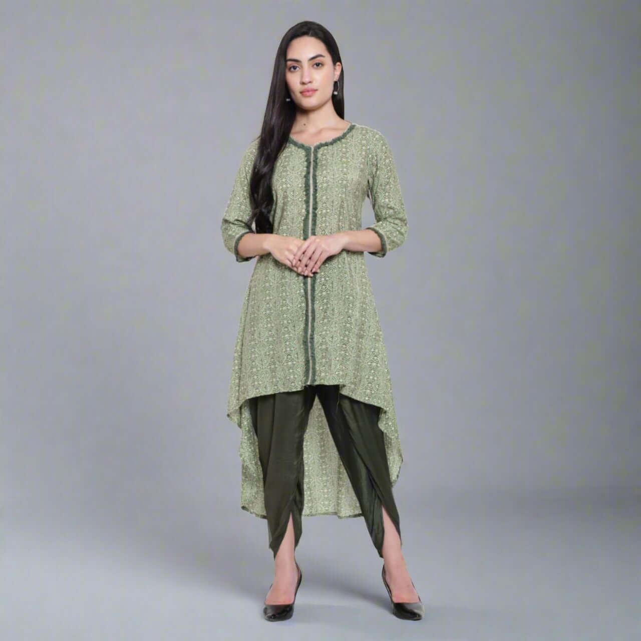 Avocado Green Muslin Co-ord Set - LABEL OSS