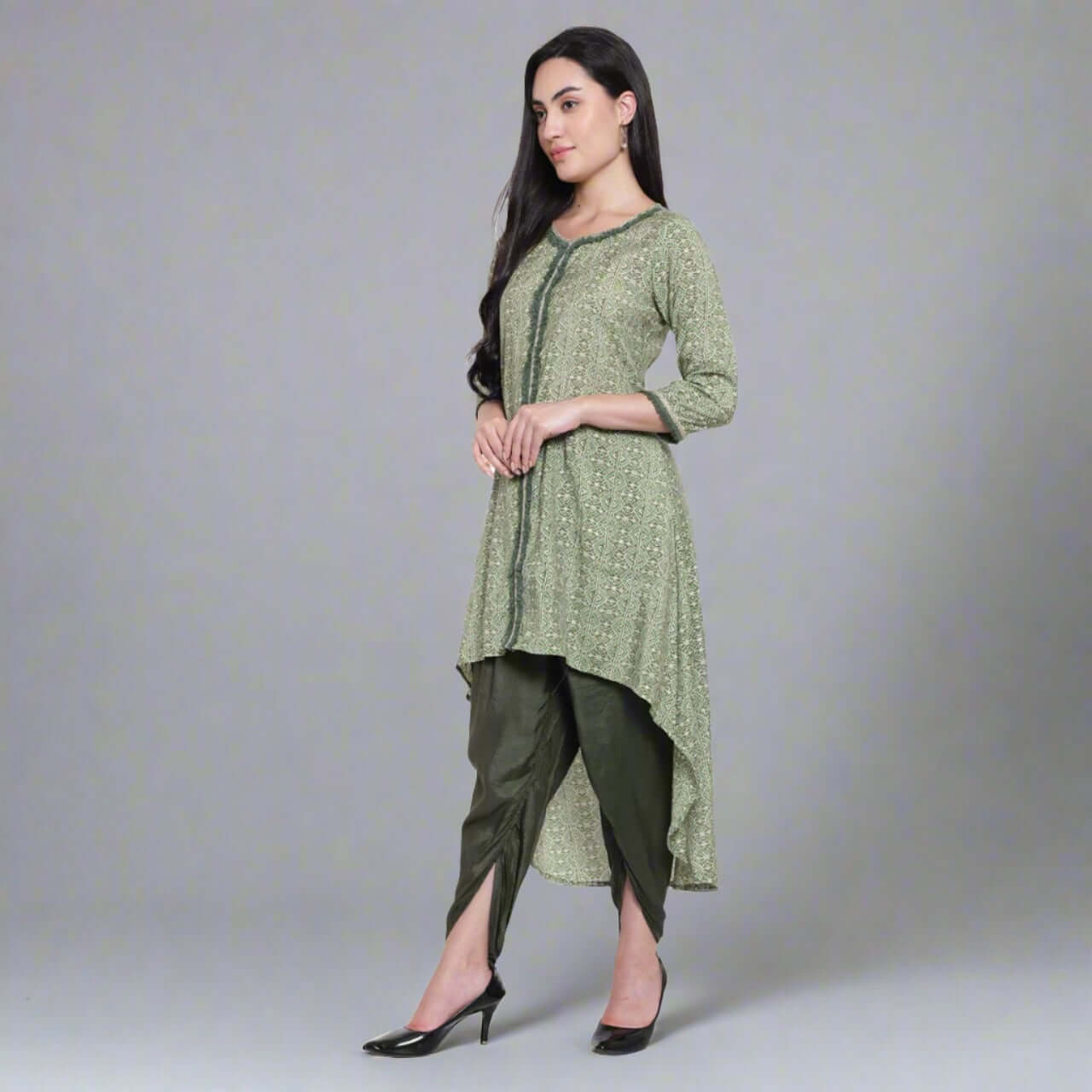 Avocado Green Muslin Co-ord Set - LABEL OSS