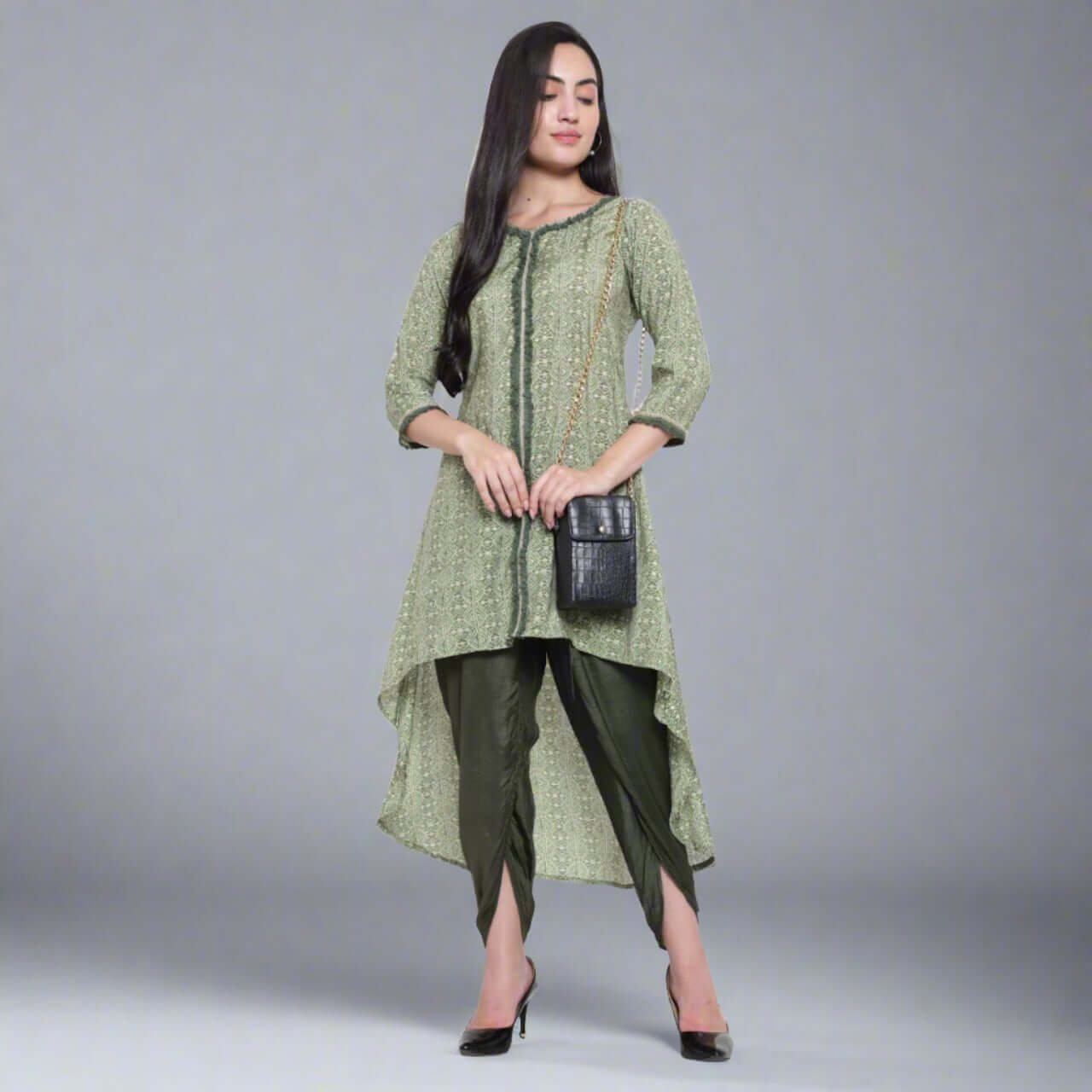 Avocado Green Muslin Co-ord Set - LABEL OSS