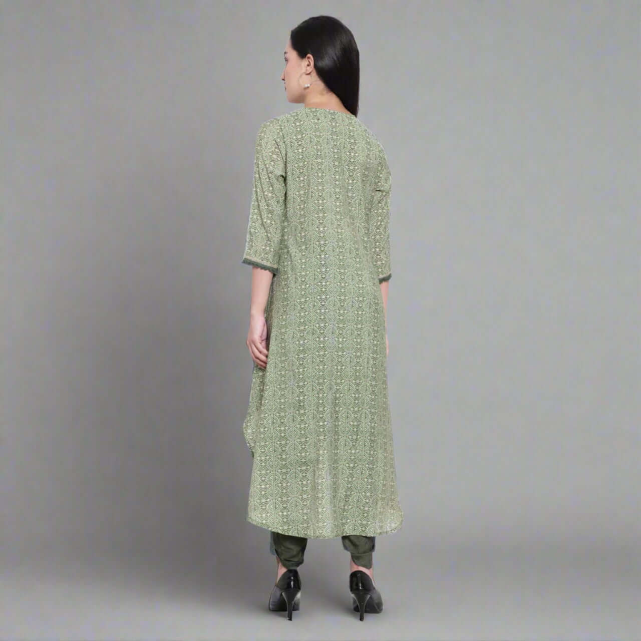 Avocado Green Muslin Co-ord Set - LABEL OSS