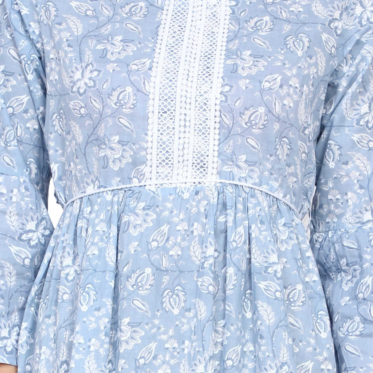 Breeze Blue Cotton Dress - LABEL OSS