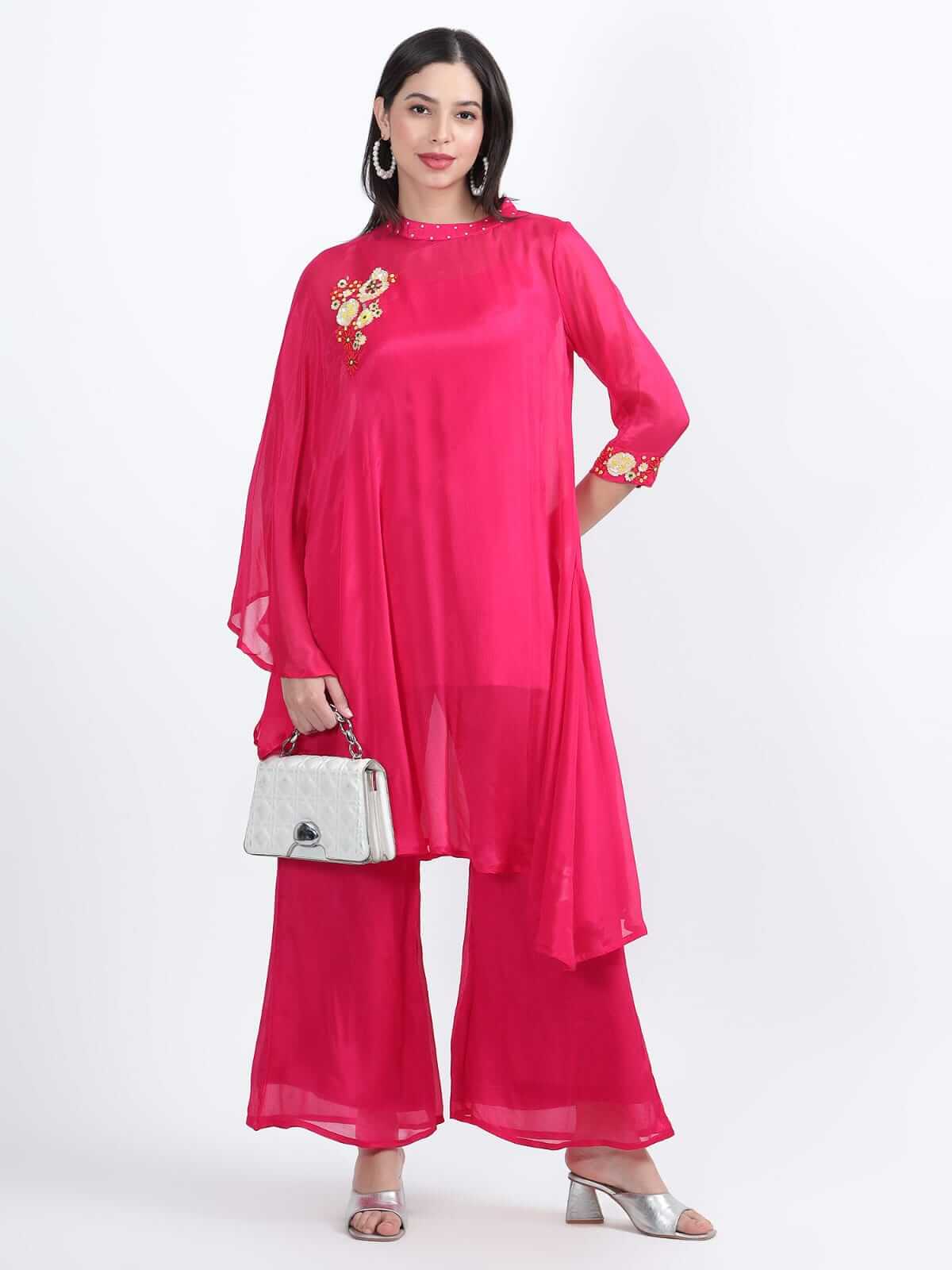 Fuchsia Chinnon Kaftan Set - LABEL OSS