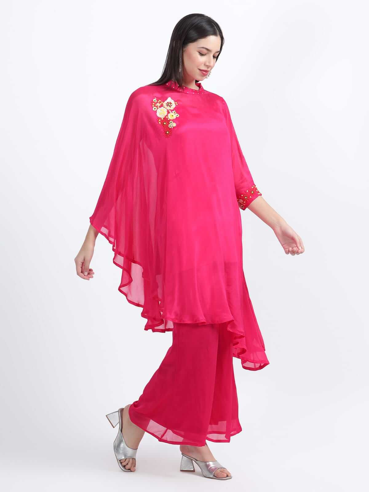 Fuchsia Chinnon Kaftan Set - LABEL OSS