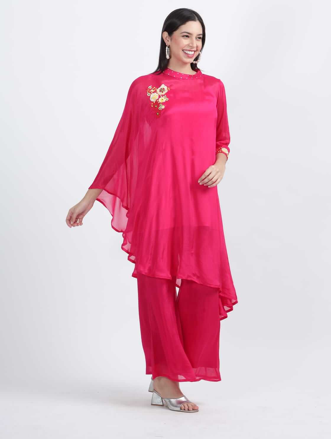 Fuchsia Chinnon Kaftan Set - LABEL OSS