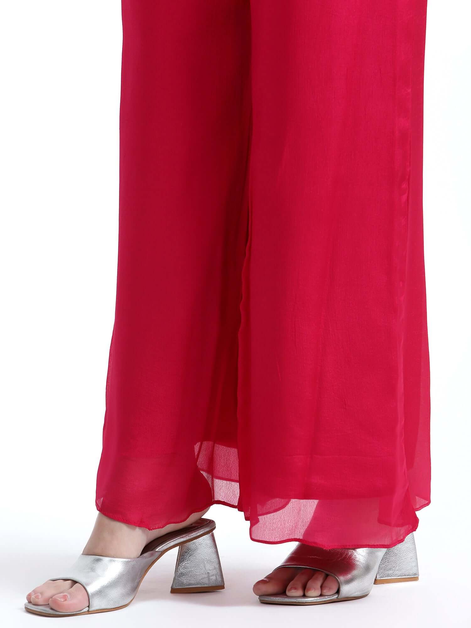 Fuchsia Pure Chinon Co-ord Set - LABEL OSS